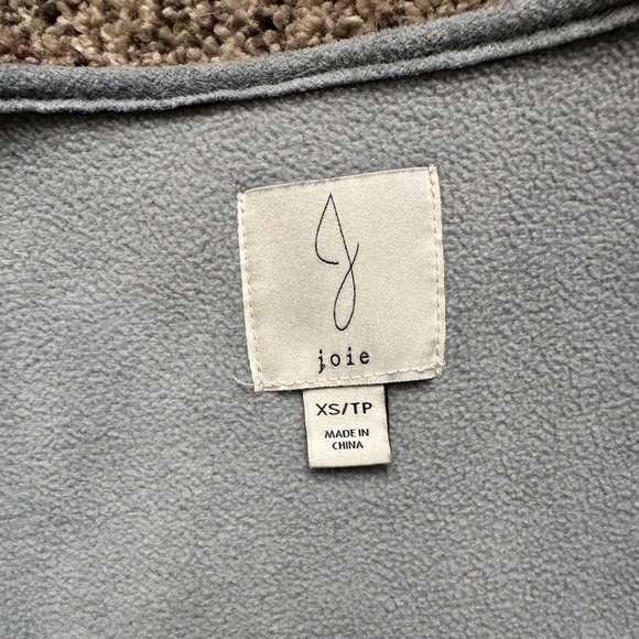 Joie Sherpa soft and cozy Cardigan or Top Front Snaps XS blue gray side seam - Picture 5 of 6